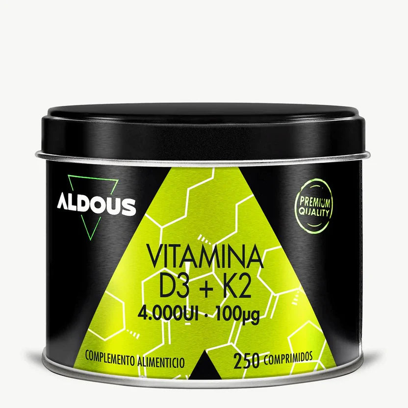 Vitamina D3 4.000 UI + K2 100 μg | Salud Ósea, Absorción de Calcio e Inmunidad | 250 Comprimidos (10652237168986)