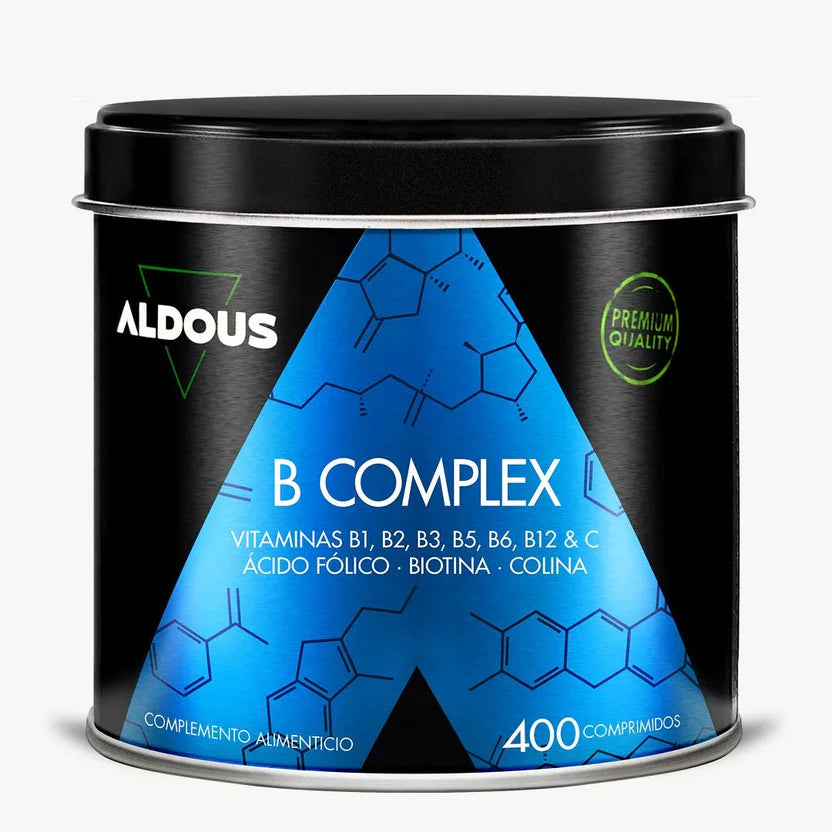 B Complex con Vitamina C, Ácido Fólico, Biotina y Colina | Metabolismo Energético y Función Psicológica | 400 Comprimidos (10652235071834)