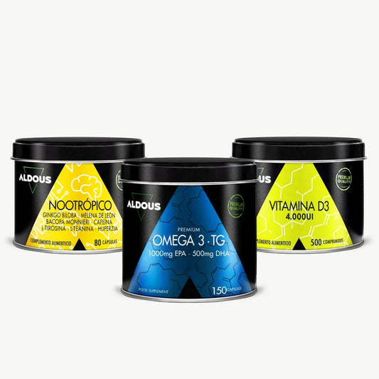 Pack Rendimiento Mental | Nootrópico + Ashwagandha + Triptófano + Magnesio (10664417788250)