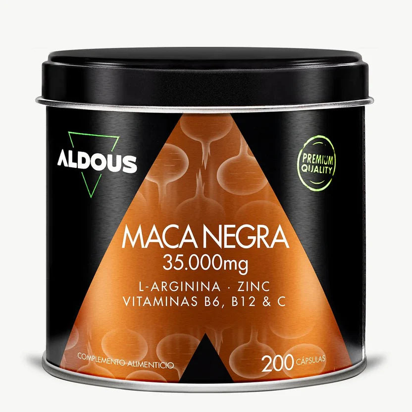 Maca Negra 35.000 mg con L-Arginina, Zinc y Vitaminas | Energía, Vitalidad y Rendimiento | 200 Cápsulas (10651493040474)