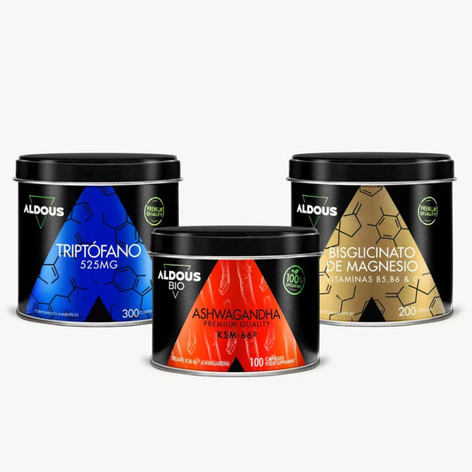 Pack Estrés, Ansiedad y Estado de Ánimo | Ashwagandha + Triptófano + Magnesio + GABA (10664426570074)