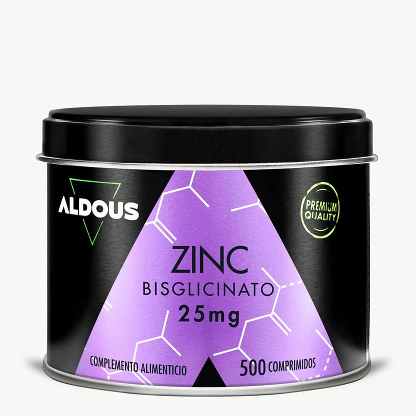 Bisglicinato de Zinc 25 mg | Sistema Inmunitario, Piel, Cabello y Uñas | 500 Comprimidos (10651539079514)