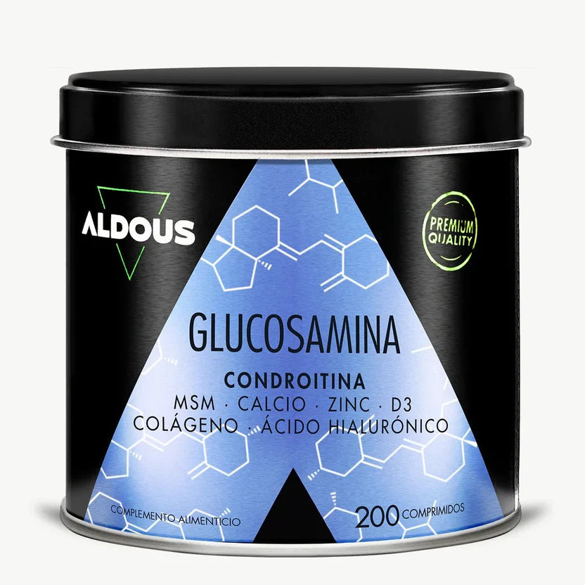 Glucosamina 1000 mg con Condroitina, MSM, Colágeno y Vitaminas | Salud Articular y Ósea | 200 Comprimidos (10651454996826)