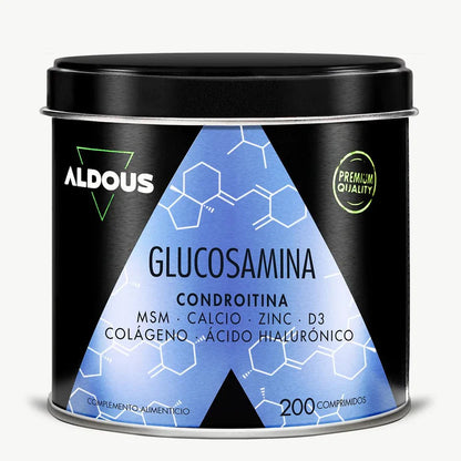 Glucosamina 1000 mg con Condroitina, MSM, Colágeno y Vitaminas | Salud Articular y Ósea | 200 Comprimidos (10651454996826)