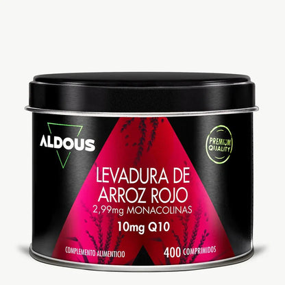 Levadura de Arroz Rojo con Coenzima Q10 | Mantenimiento Normal del Colesterol | 400 Comprimidos (10651491402074)