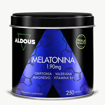 Melatonina 1,9 mg con Griffonia, Magnesio, Valeriana y Vitamina B6 | Sueño y Relajación Natural | 250 Cápsulas (10651510735194)