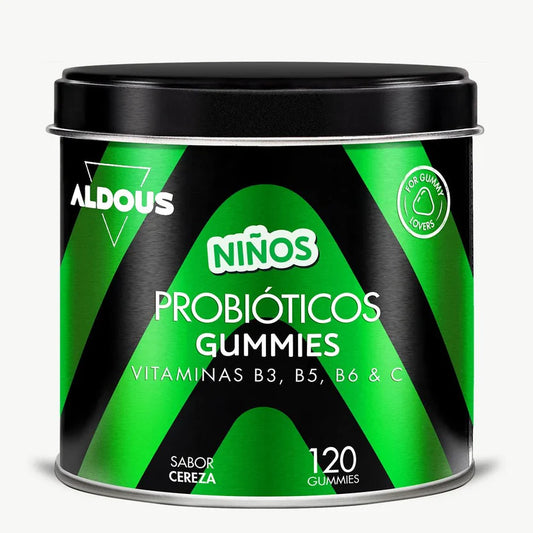 Probióticos con Vitaminas Kids en Gominolas Veganas Sabor Cereza | Digestión e Inmunidad Infantil | 120 Gominolas (10651524825434)