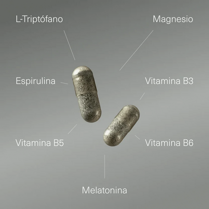 L-Triptófano 600 mg con Melatonina, Magnesio, Espirulina y Vitaminas | Sueño y Bienestar Emocional | 200 Cápsulas (10651531116890)