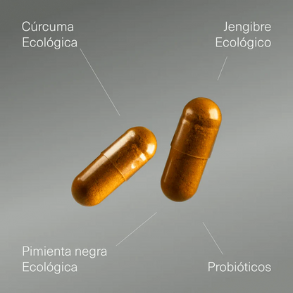 Cúrcuma Ecológica 1360 mg con Jengibre, Pimienta Negra y Probióticos | Digestión y Antiinflamatorio | 250 Cápsulas (10651451818330)