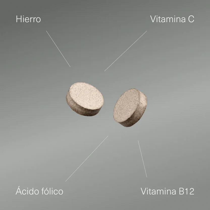 Hierro Bisglicinato 28 mg con Vitamina C, Ácido Fólico y B12 | Energía y Sistema Inmunitario | 400 Comprimidos (10651477311834)