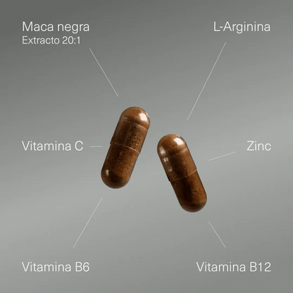Maca Negra 35.000 mg con L-Arginina, Zinc y Vitaminas | Energía, Vitalidad y Rendimiento | 200 Cápsulas (10651493040474)