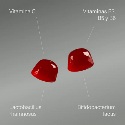 Probióticos con Vitaminas Kids en Gominolas Veganas Sabor Cereza | Digestión e Inmunidad Infantil | 120 Gominolas (10651524825434)