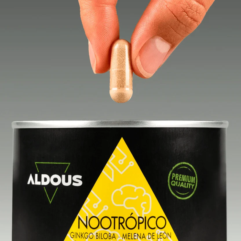 Nootrópico con Ginkgo Biloba, Melena de León y Cafeína | Rendimiento Mental y Memoria | 80 Cápsulas (10651513979226)