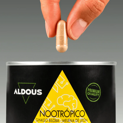 Nootrópico con Ginkgo Biloba, Melena de León y Cafeína | Rendimiento Mental y Memoria | 80 Cápsulas (10651513979226)