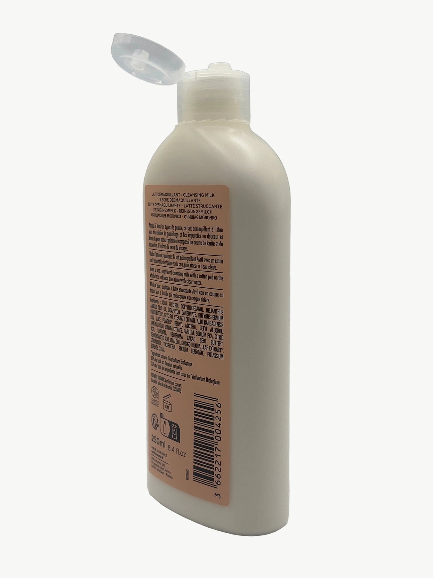 Leche limpiadora ecológica para pieles secas y sensibles