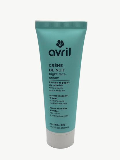 Crema de noche ecológica para pieles normales y mixtas