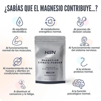 Citrato de Magnesio en Polvo RawSeries HSN