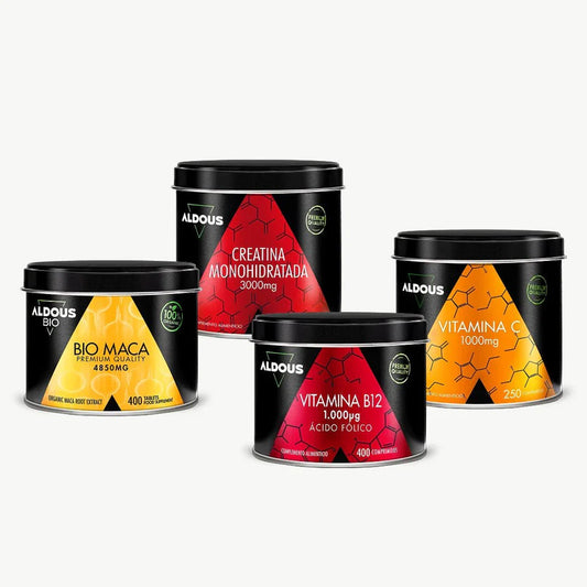 Pack Energía: Vitamina C + B12 + Creatina + Maca Andina | Vitalidad y Rendimiento Diario (10664434401626)