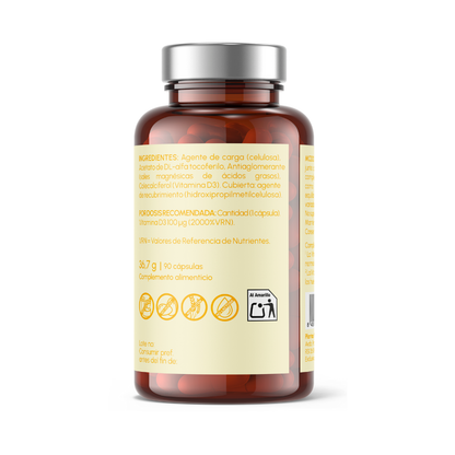 Vitamina D3 4000 UI - Refuerza tus huesos, defensas y articulaciones